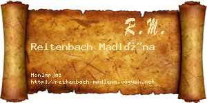 Reitenbach Madléna névjegykártya